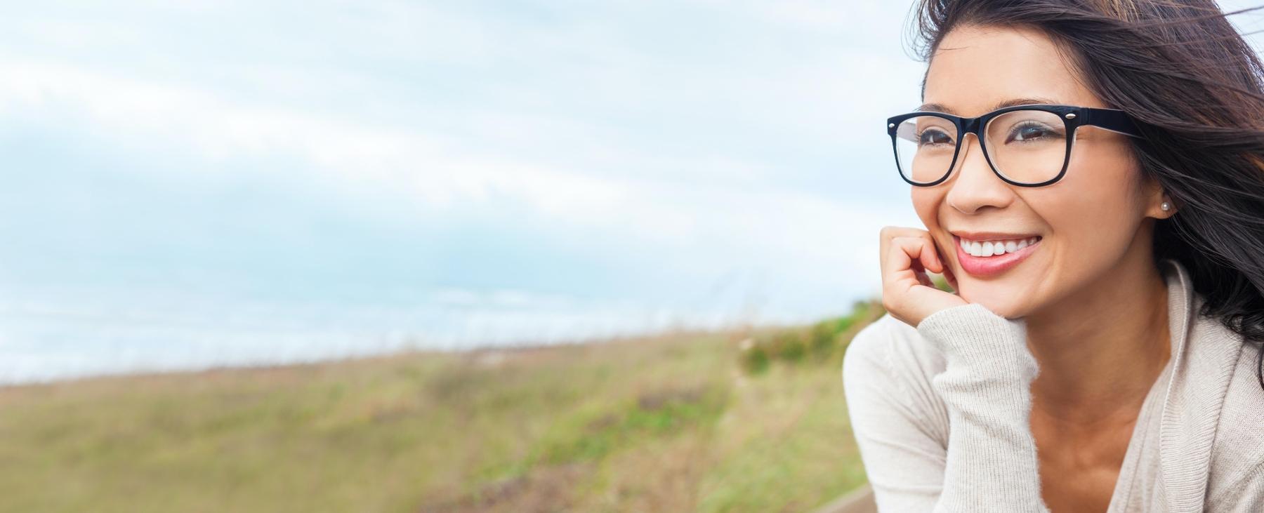 Woman smiling outside in Cherry Creek State Park